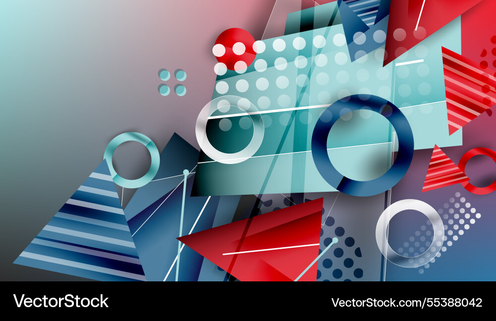 Abstract background - overlapping circles Vector Image