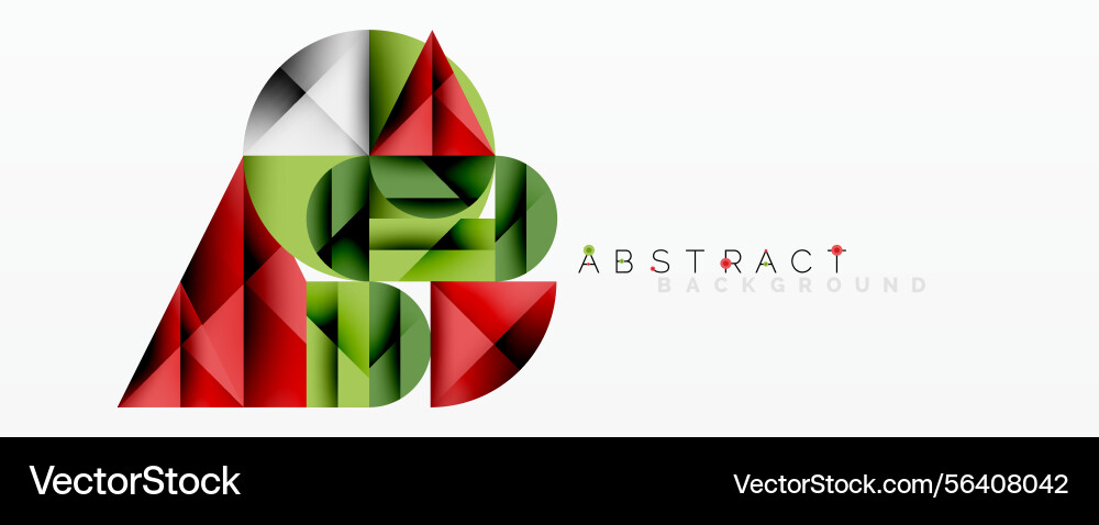 Abstract geometric design polygons create letter Abstract geometric design polygons create letter vector image