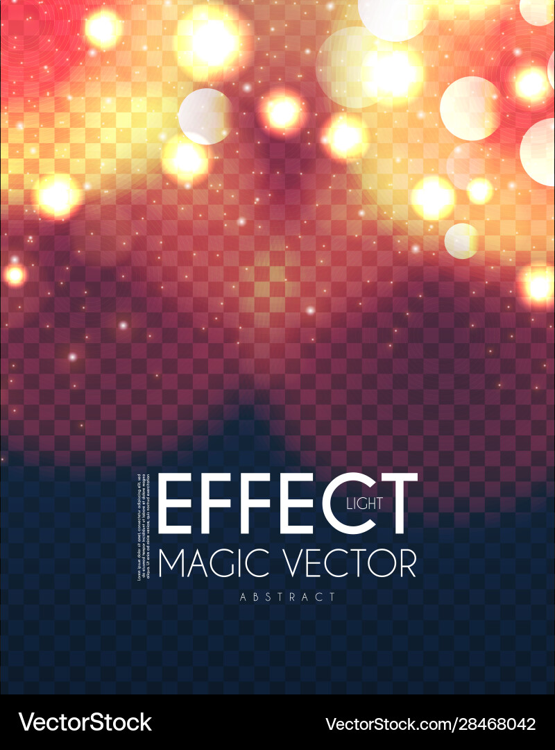 Bokeh effect on transparent background shining Bokeh effect on transparent background shining Vector Image