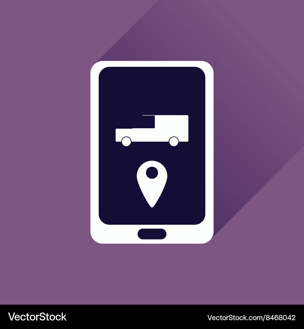 Flat web icon with long shadow mobile navigation Vector Image