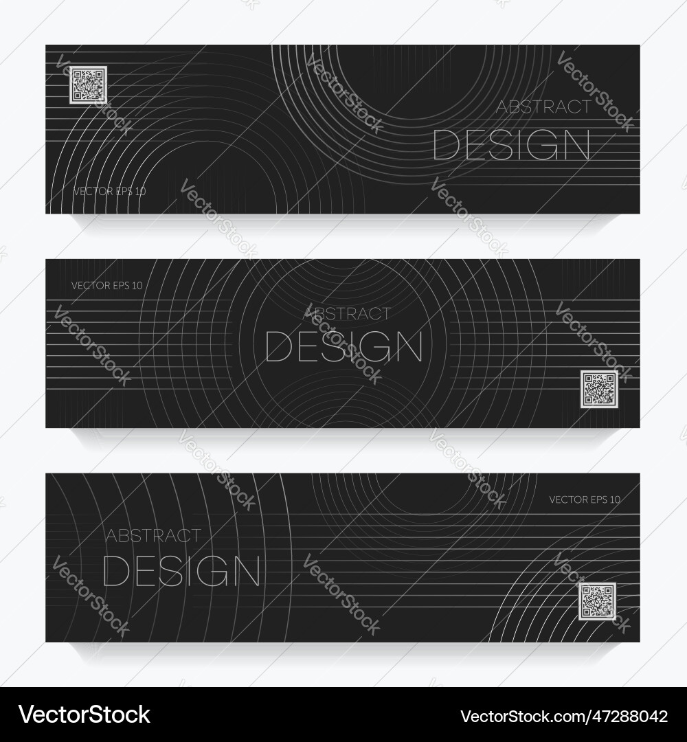 Flyers with abstract linear design Flyers with abstract linear design Vector Image