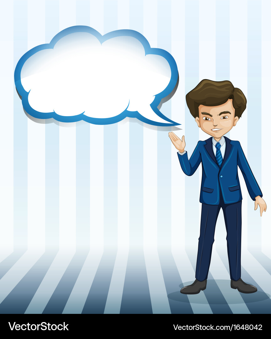 Man with Speech Bubble vector image