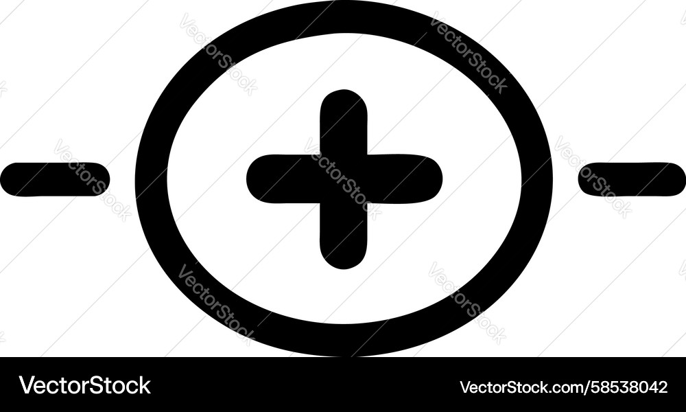 Progress Bar Icon - Segmented Plus Sign Vector Image