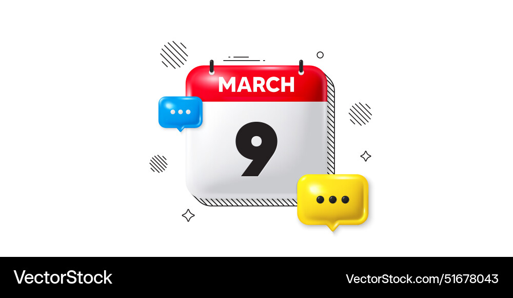 9th day of the month icon event schedule date 9th day of the month icon event schedule date vector image