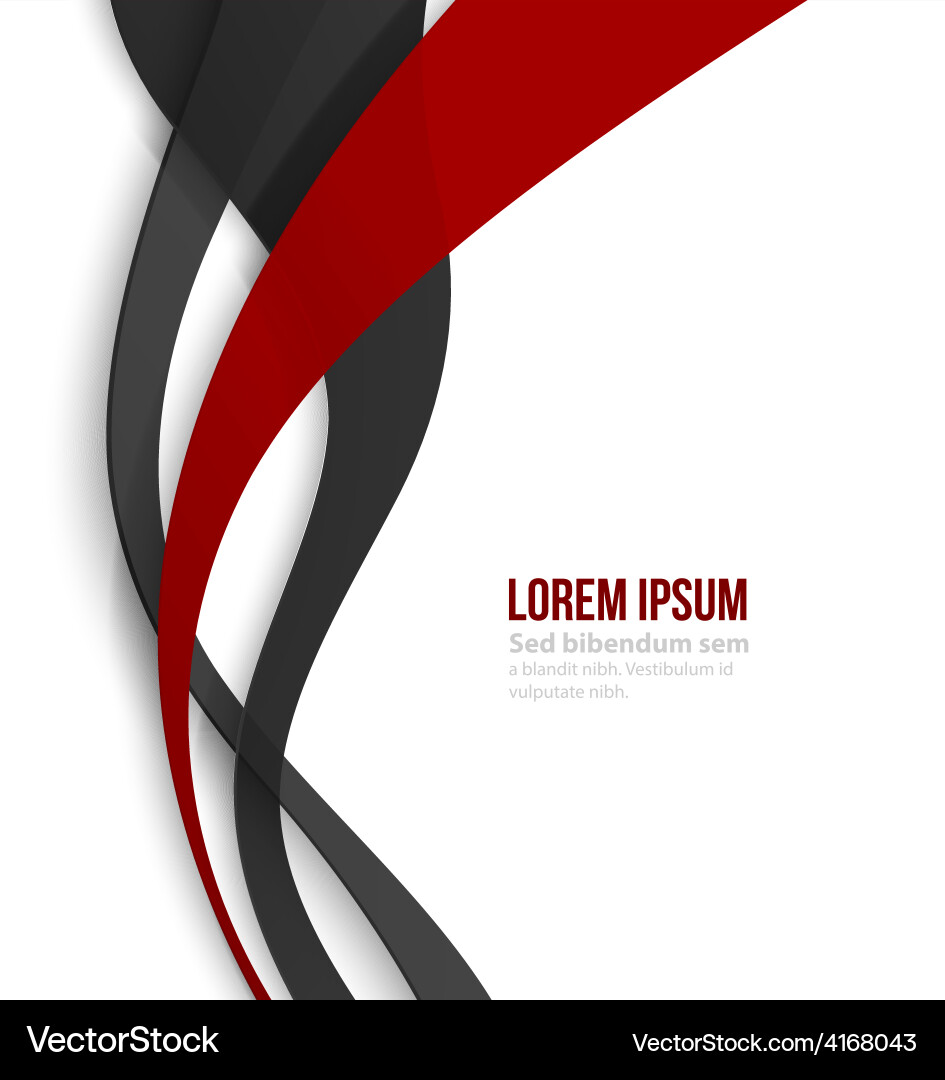 Abstract curved lines background template vector image