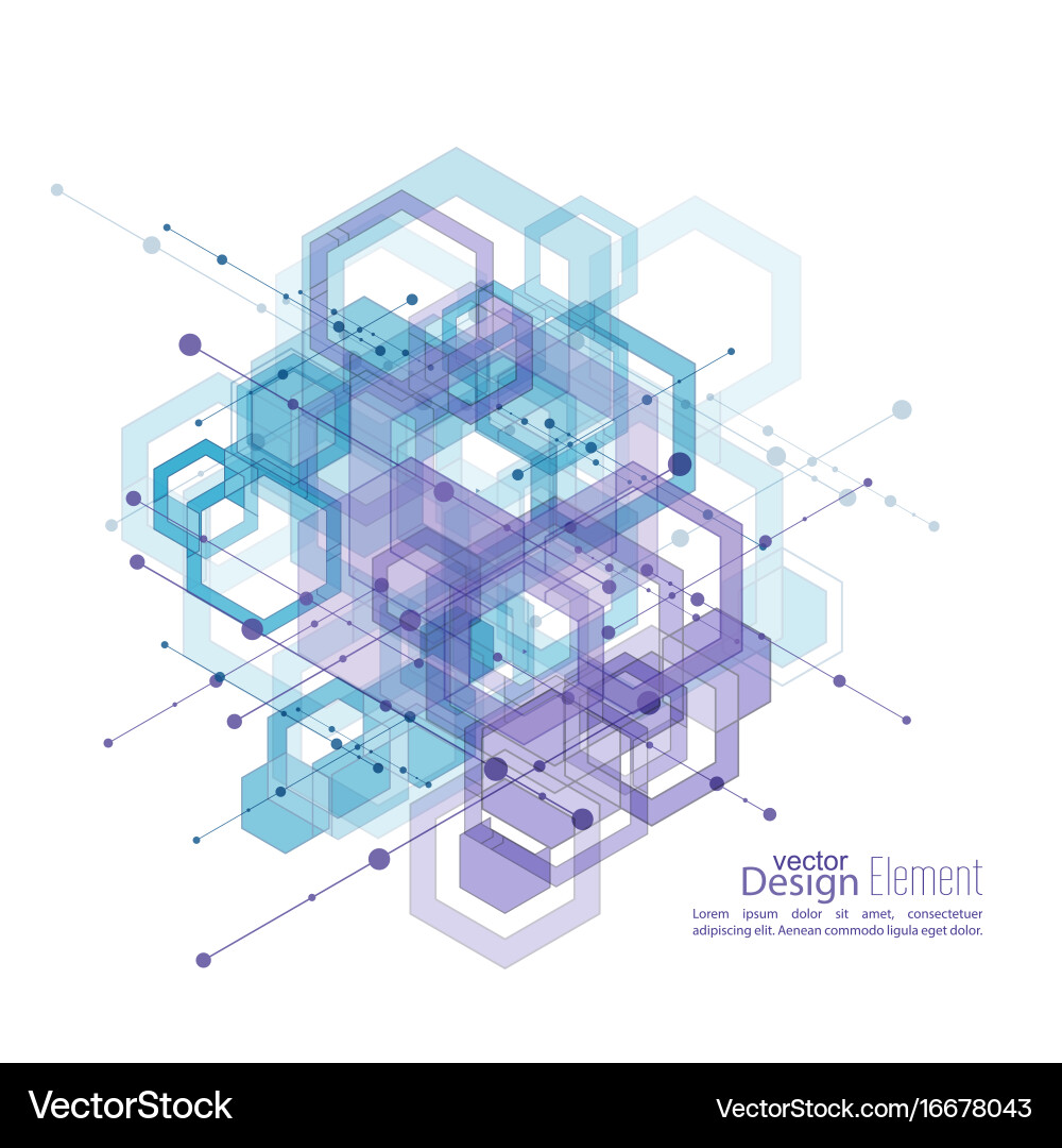 Abstract Data Network vector image