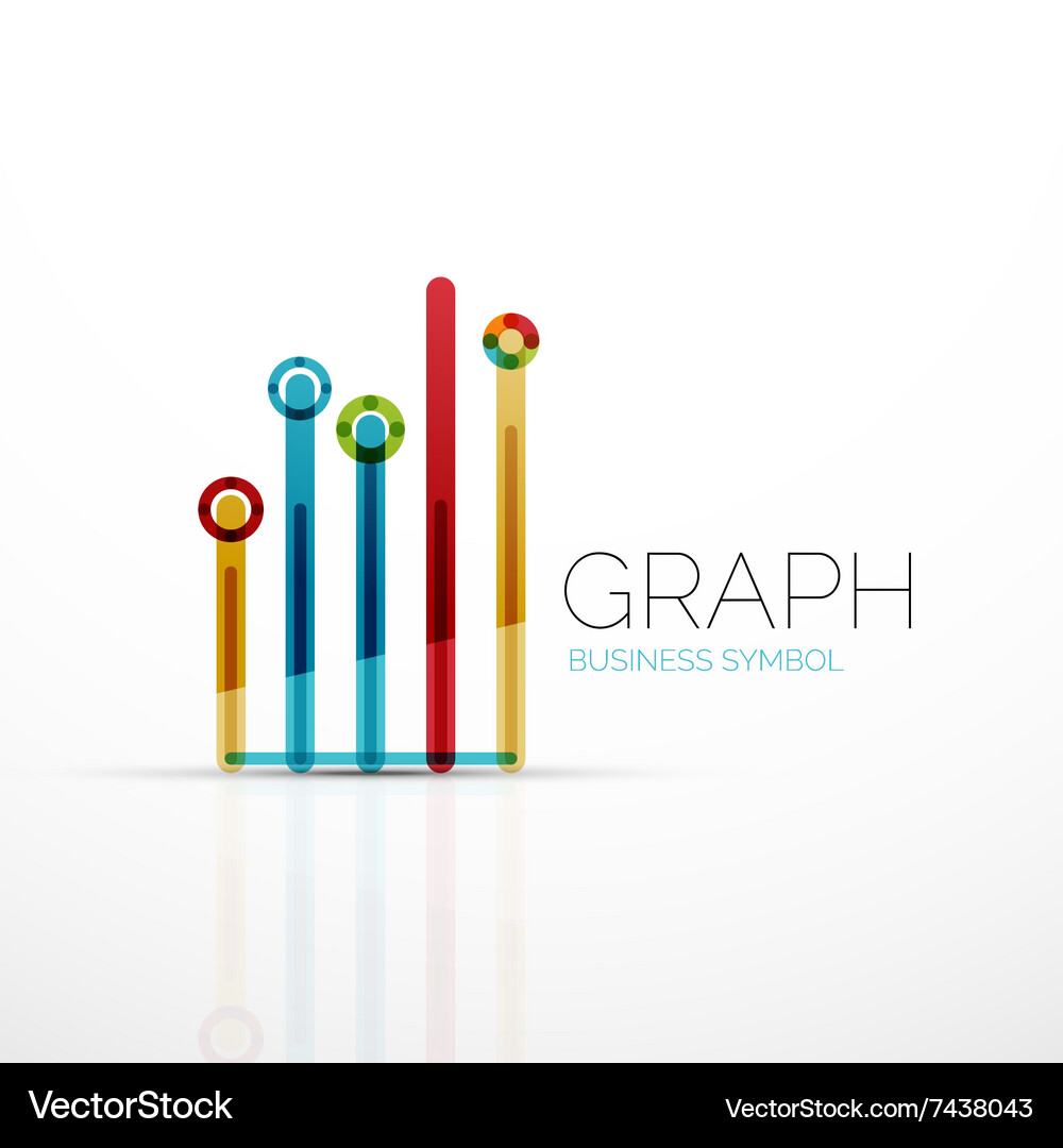 Abstract logo idea linear chart or graph Vector Image