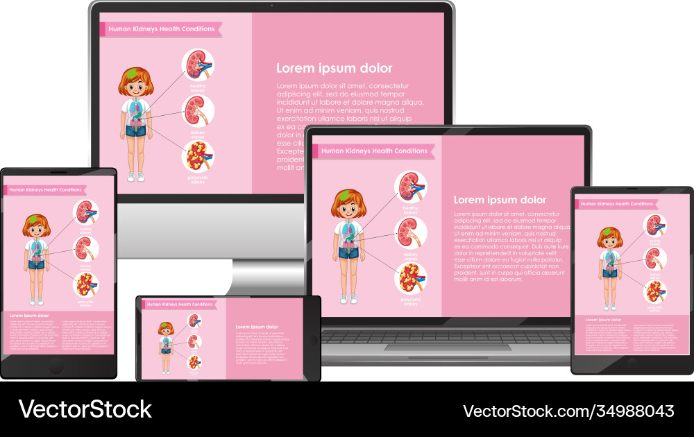 Computer with science infographic on screen Computer with science infographic on screen vector image