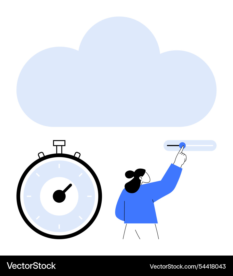 Conceptual representation of time management Vector Image