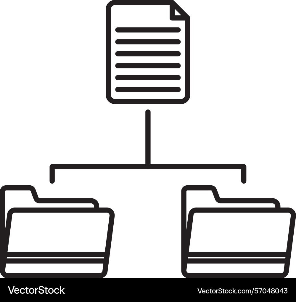 File structure line icon design vector image