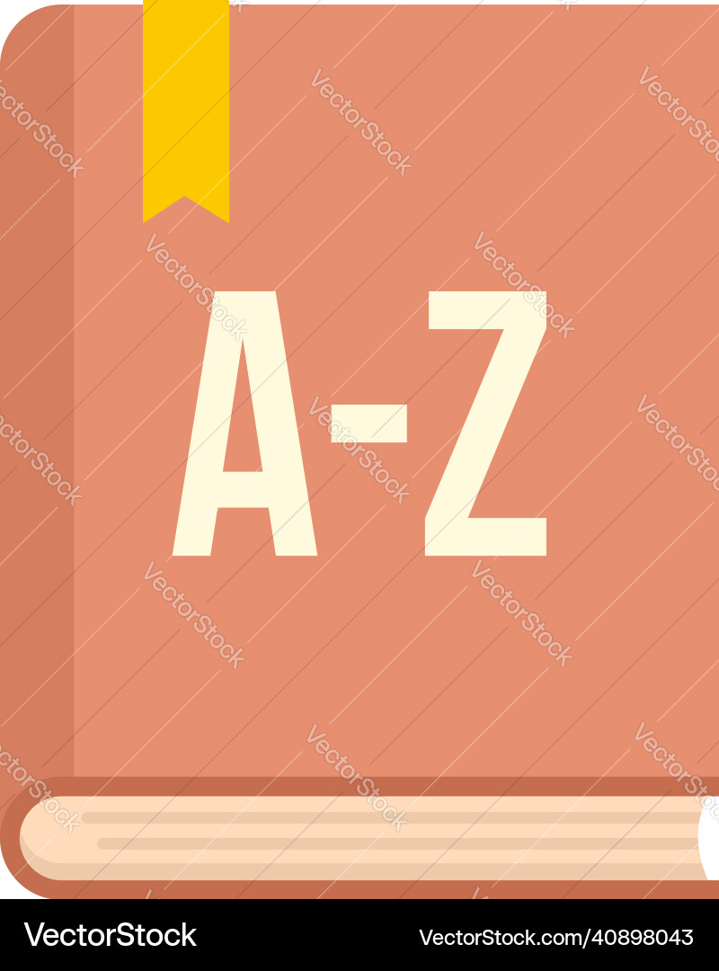 Foreign language dex book icon flat isolated Foreign language dex book icon flat isolated Vector Image