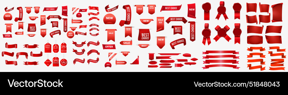 Giveaway tags or labels for social media post red Vector Image