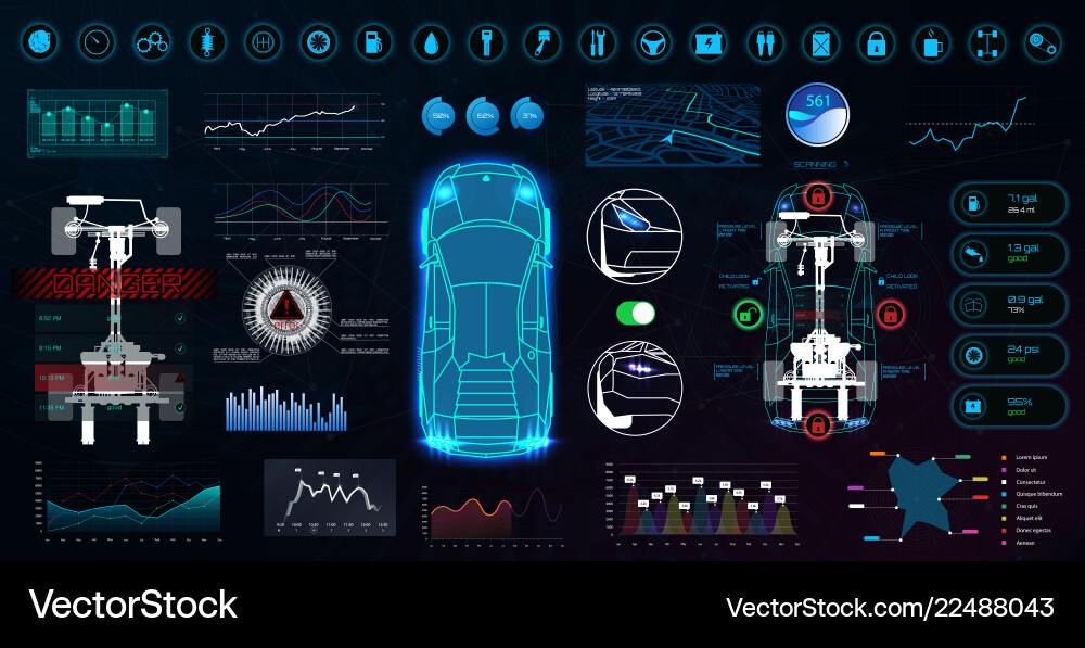 Modern digital technology elements with abstract Modern digital technology elements with abstract vector image