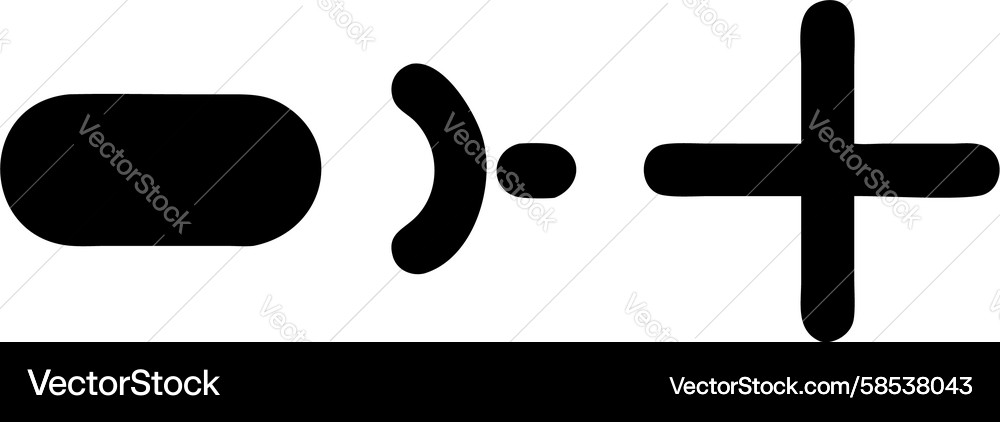 Plus Sign with Segmented Oval Vector Image