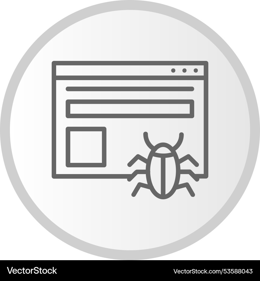 Web crawler line circle grey icon Vector Image