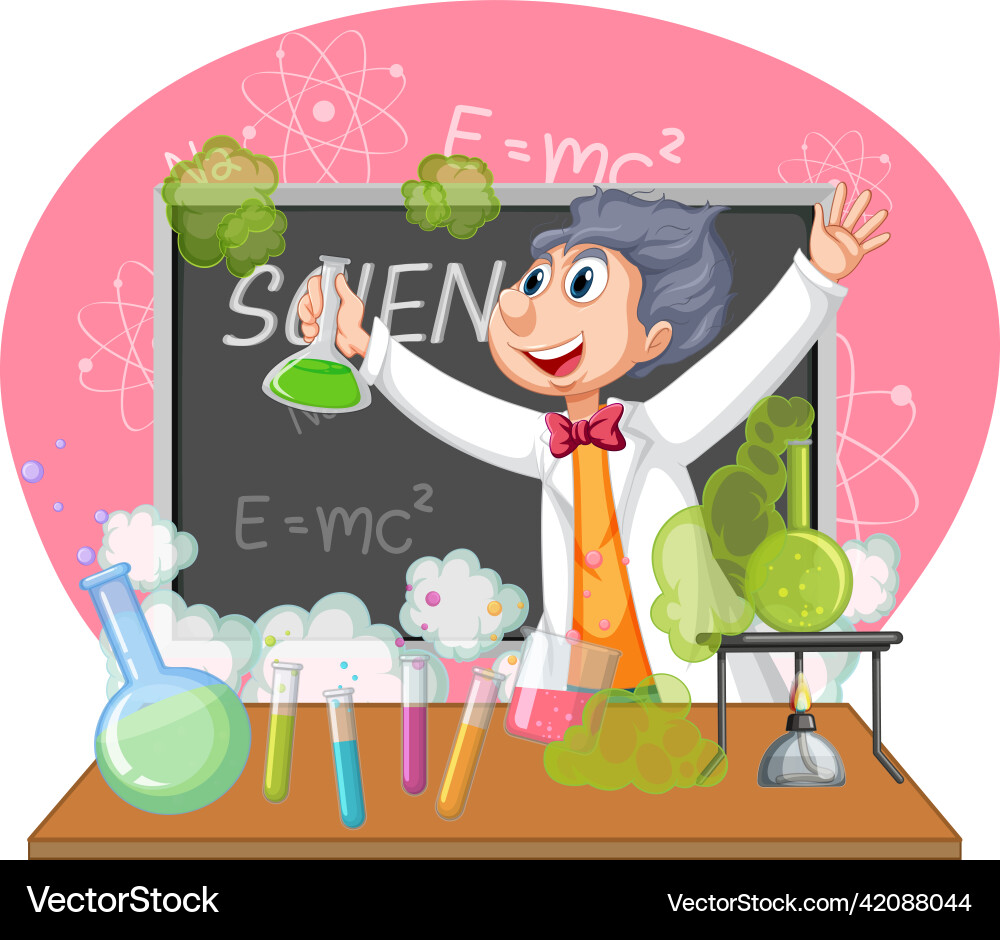 A scientist experiment in the lab A scientist experiment in the lab vector image