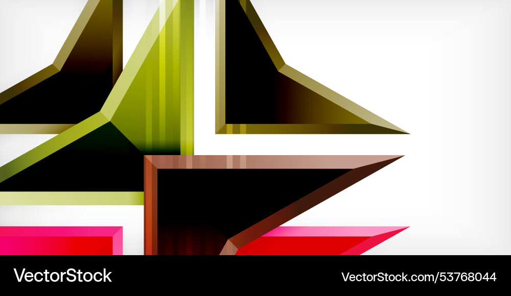 Abstract background color triangles and arrows Vector Image