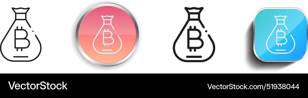 Bitcoin-Symbol dünn linear regelmäßig und Schaltfläche Stil Bitcoin-Symbol dünn linear regelmäßig und Schaltfläche Stil vektorbild