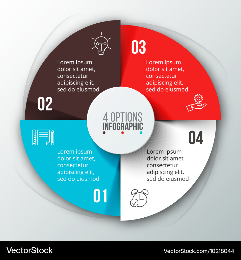 Circle infographic Royalty Free Vector Image - VectorStock
