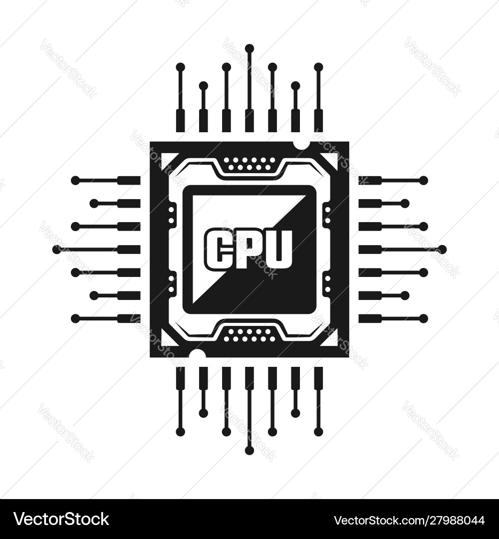 Computer CPU Object vector image