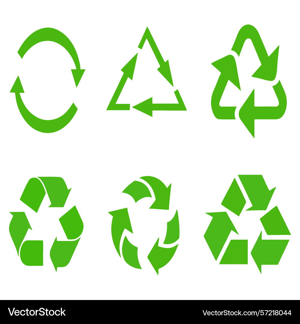 Concept of reduce reuse recycle in zero vector image