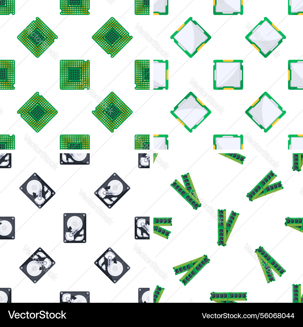 Cpu ram and hard disk composing a seamless Cpu ram and hard disk composing a seamless vector image