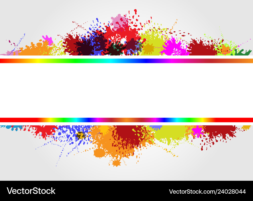 Frame on splash color Frame on splash color vector image