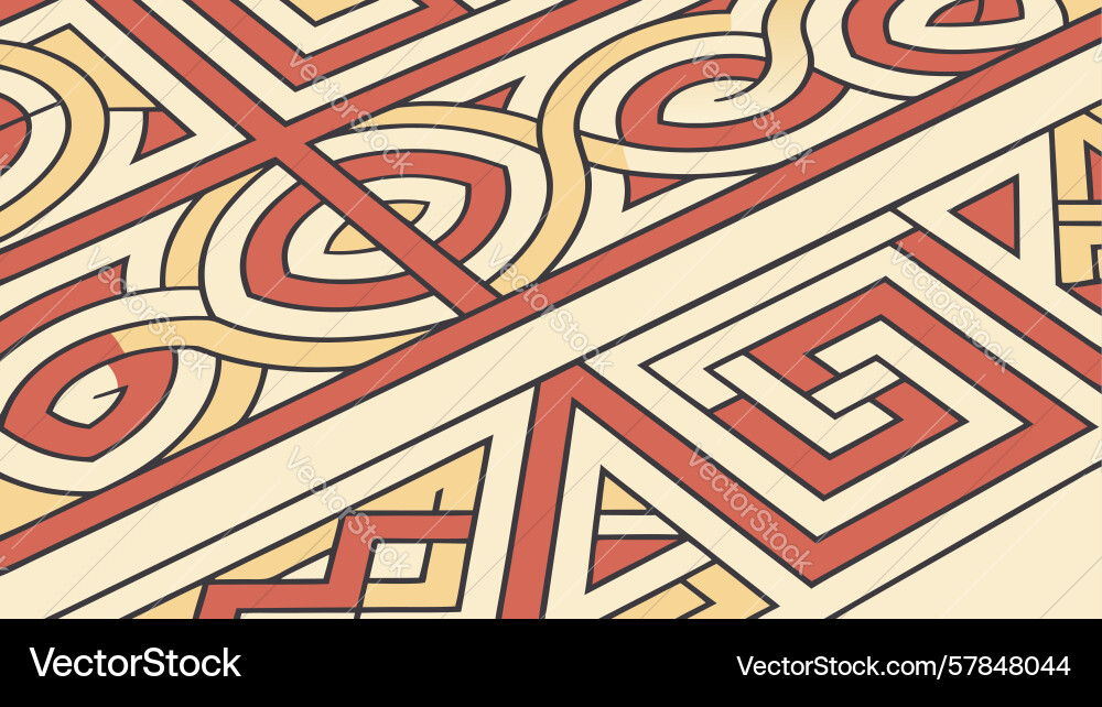 Intersecting geometric border for modern frames Vector Image