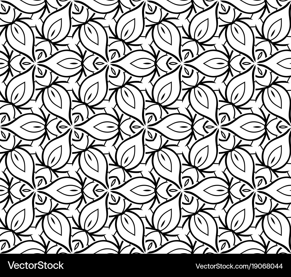 Retro Monochrome Seamless Pattern Vector Image