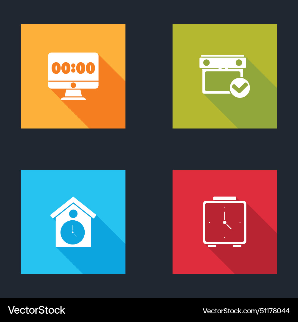 Set clock on monitor calendar with check mark Set clock on monitor calendar with check mark vector image