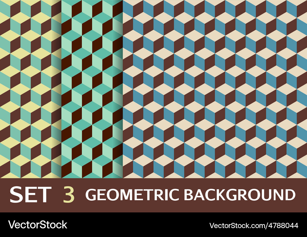 Set of geometric seamless patterns Vector Image
