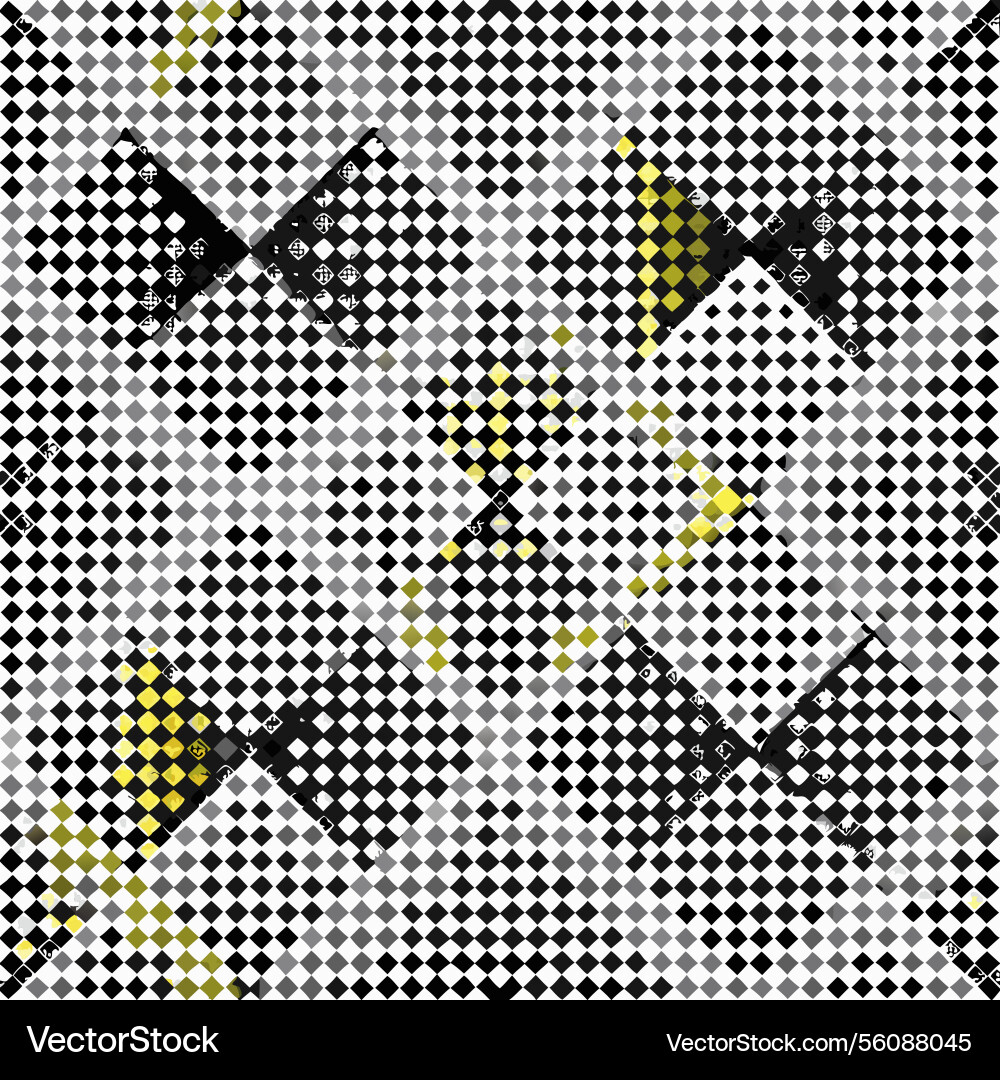 Abstract geometric pattern with black white Vector Image