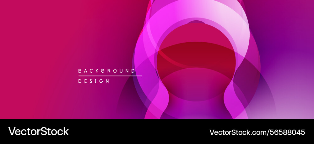 Abstract pink background overlapping circles vector image