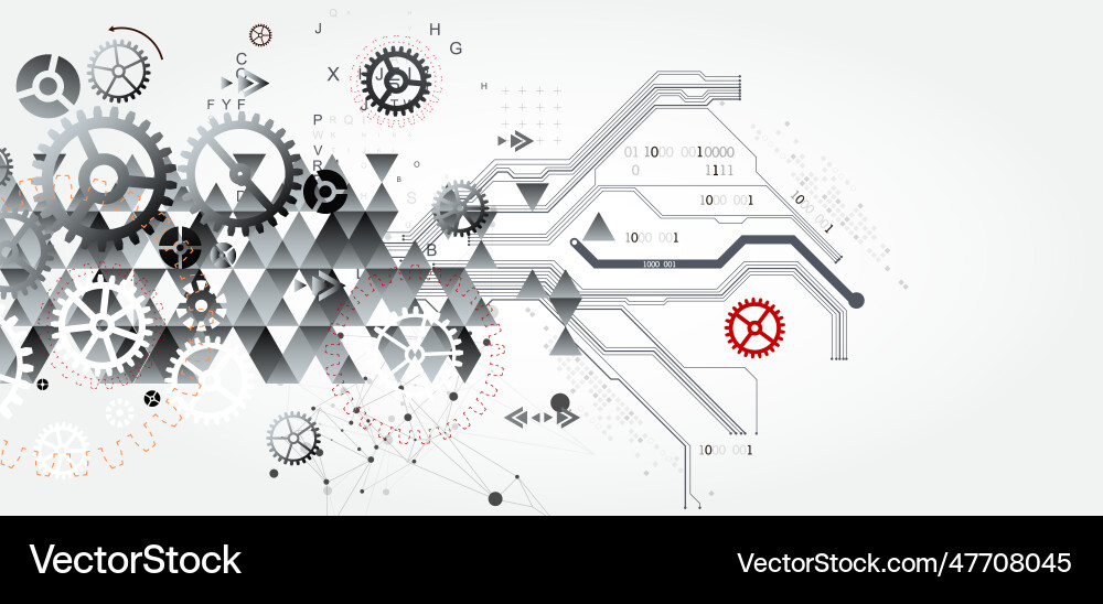 Abstract technology background cogwheels art theme Abstract technology background cogwheels art theme vector image