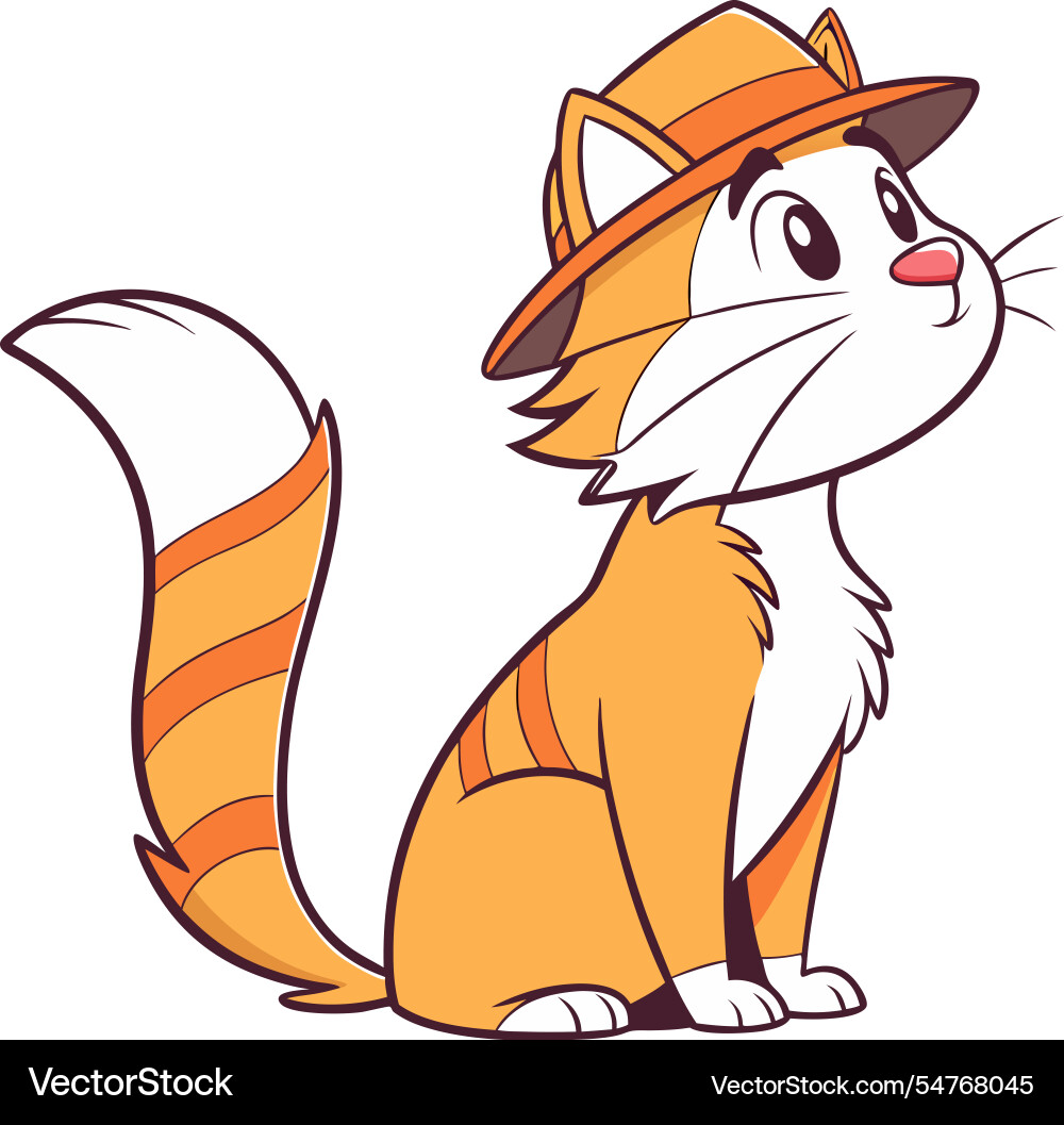 Adorable 3D Cat Render vector image