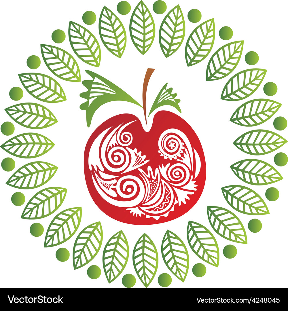 Apple pattern Vector Image
