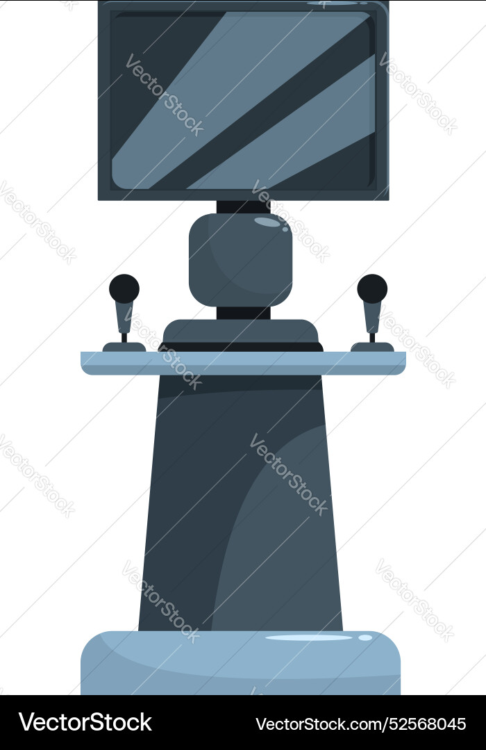 Arcade game machine with two joysticks and big Arcade game machine with two joysticks and big vector image