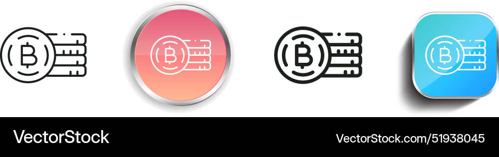 Bitcoin-Symbol dünn linear regelmäßig und Schaltfläche Stil Bitcoin-Symbol dünn linear regelmäßig und Schaltfläche Stil vektorbild