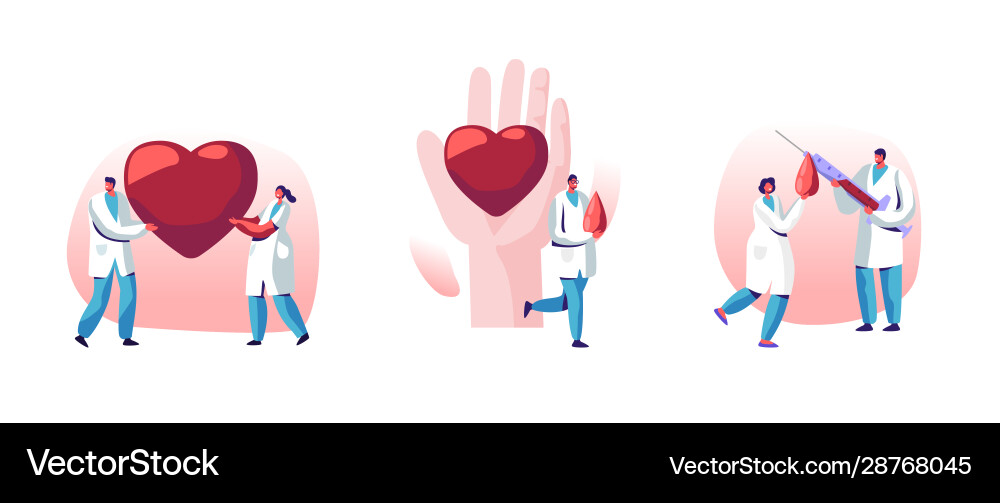 Blood Donation & Transplantation Vector Image