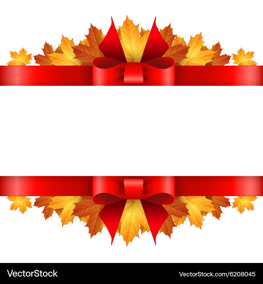Border of autumn maples leaves Vector Image