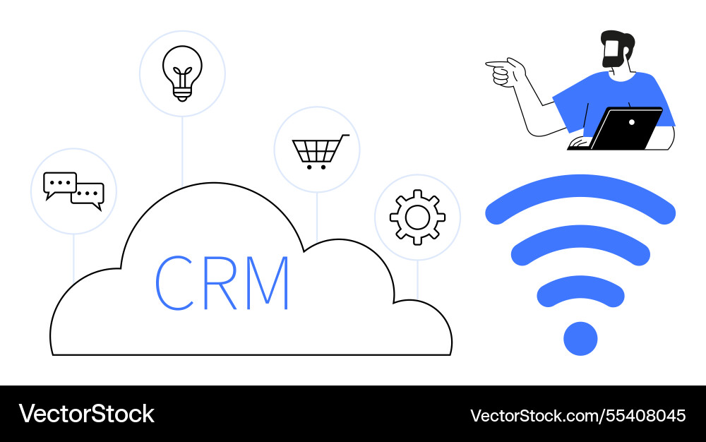 Cloud-basiertes Crim-System mit Benutzeroberfläche Cloud-basiertes Crim-System mit Benutzeroberfläche vektorbild