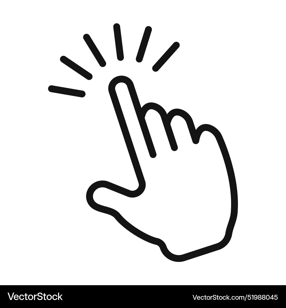 Computer Hand Cursor klicken Sie auf Symbol Marke in gefüllt Computer Hand Cursor klicken Sie auf Symbol Marke in gefüllt Vektorbild