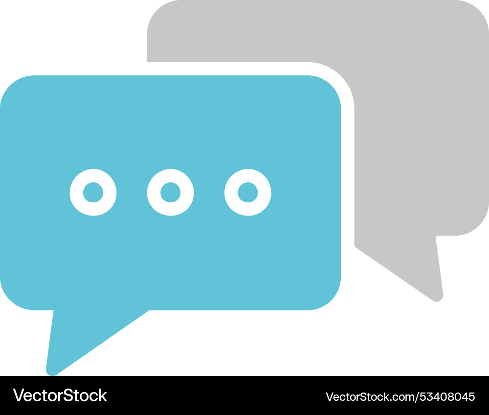 Conversation glyph two colour icon Vector Image