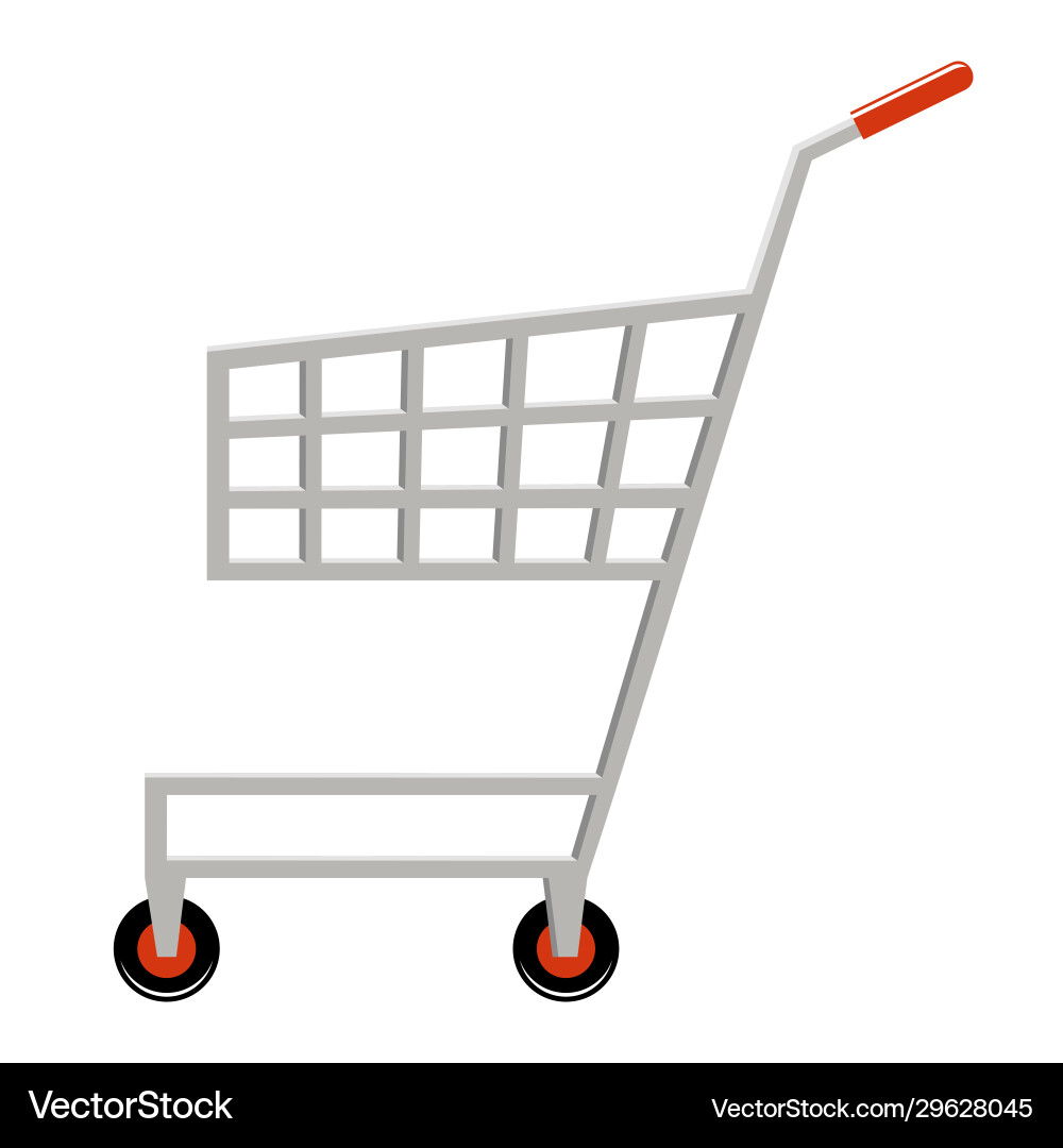 Empty shopping cart vector image