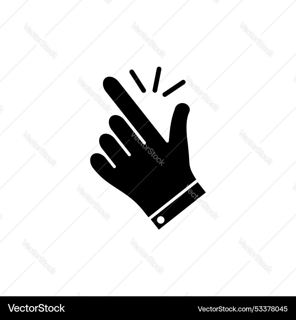 Finger snapping icon set hand snap easy Finger snapping icon set hand snap easy vector image
