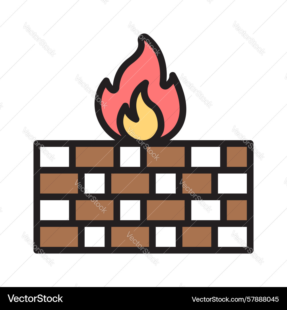Firewall Vector Image
