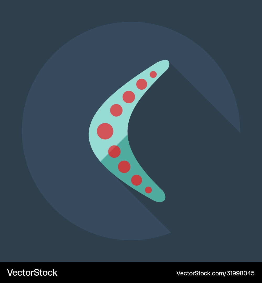 Flat modern design with shadow icons boomerang Flat modern design with shadow icons boomerang Vector Image