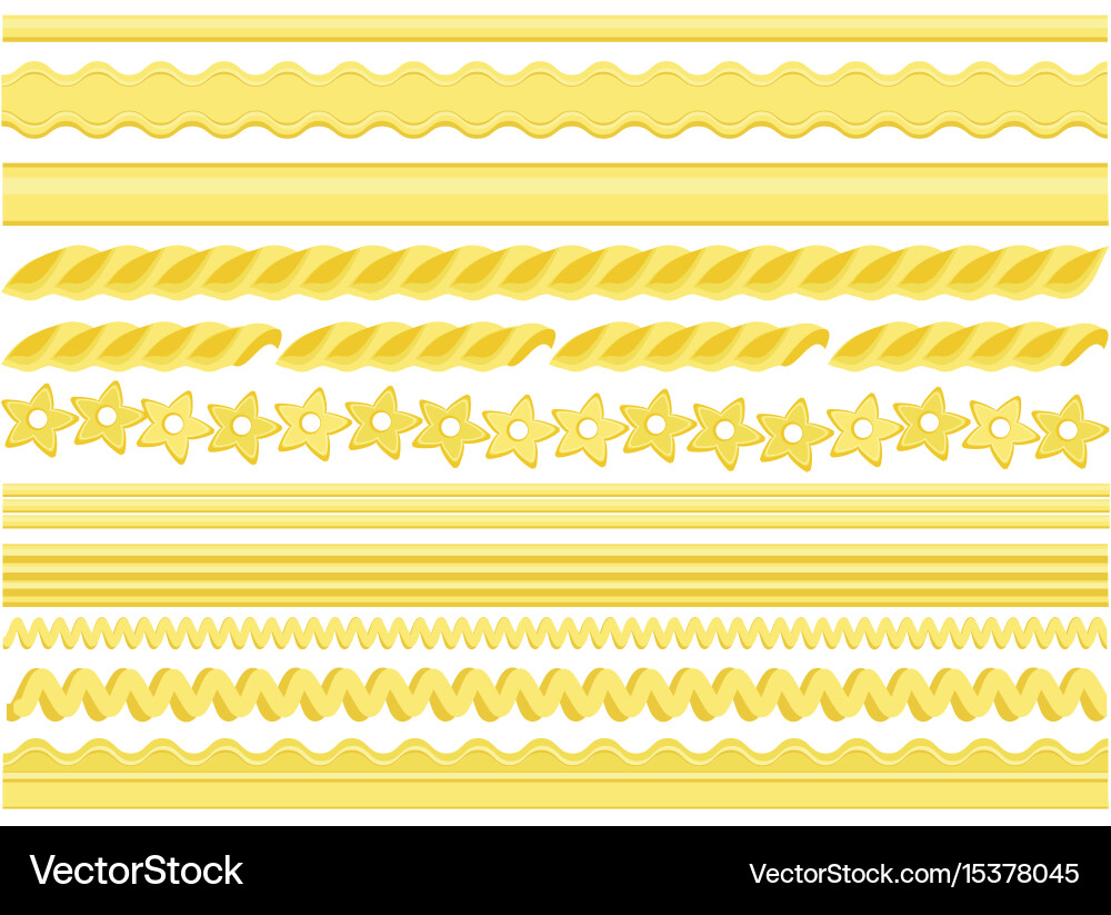 Pasta Shape Pattern Vector Image