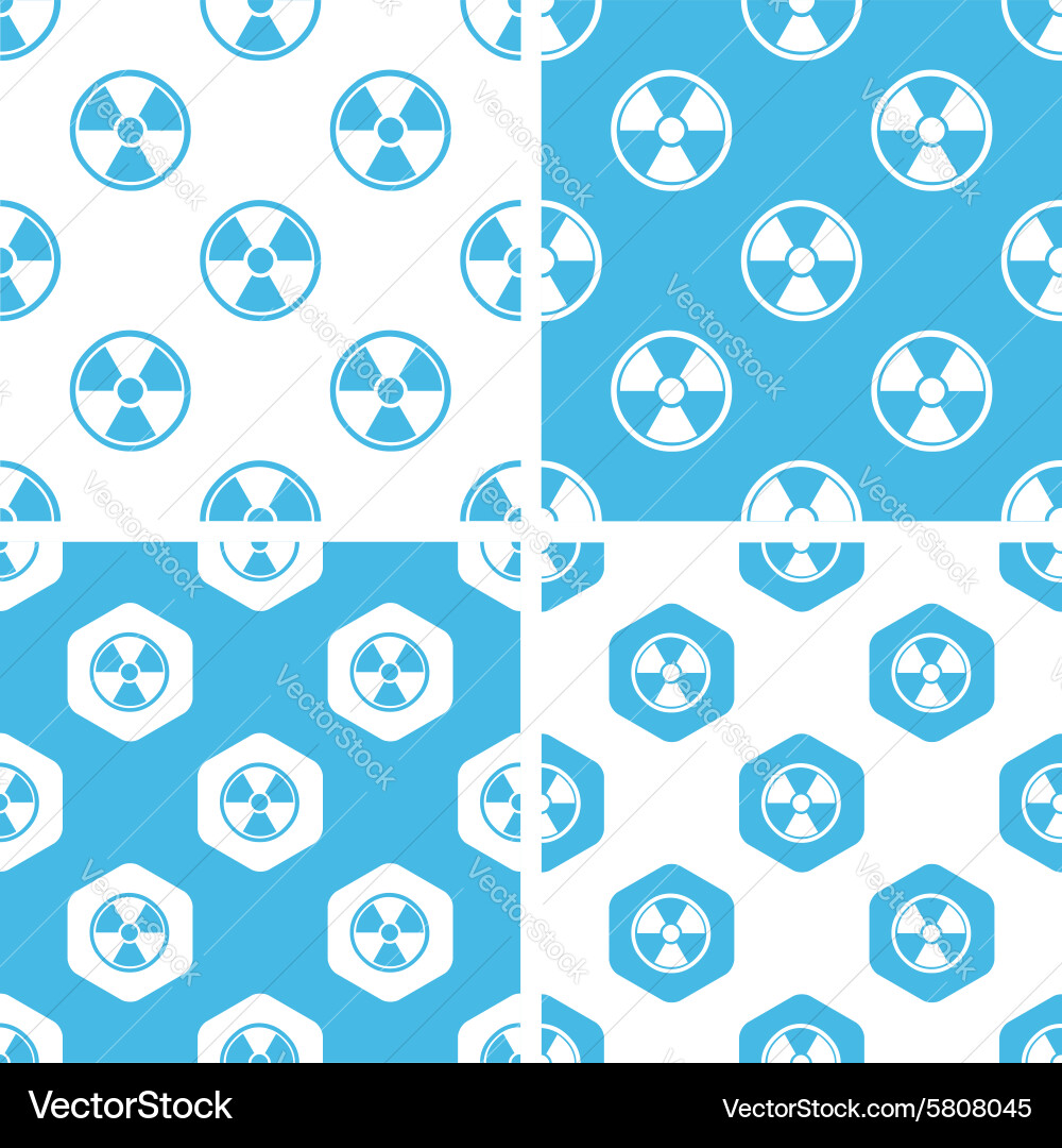 Radiohazard patterns set vector image