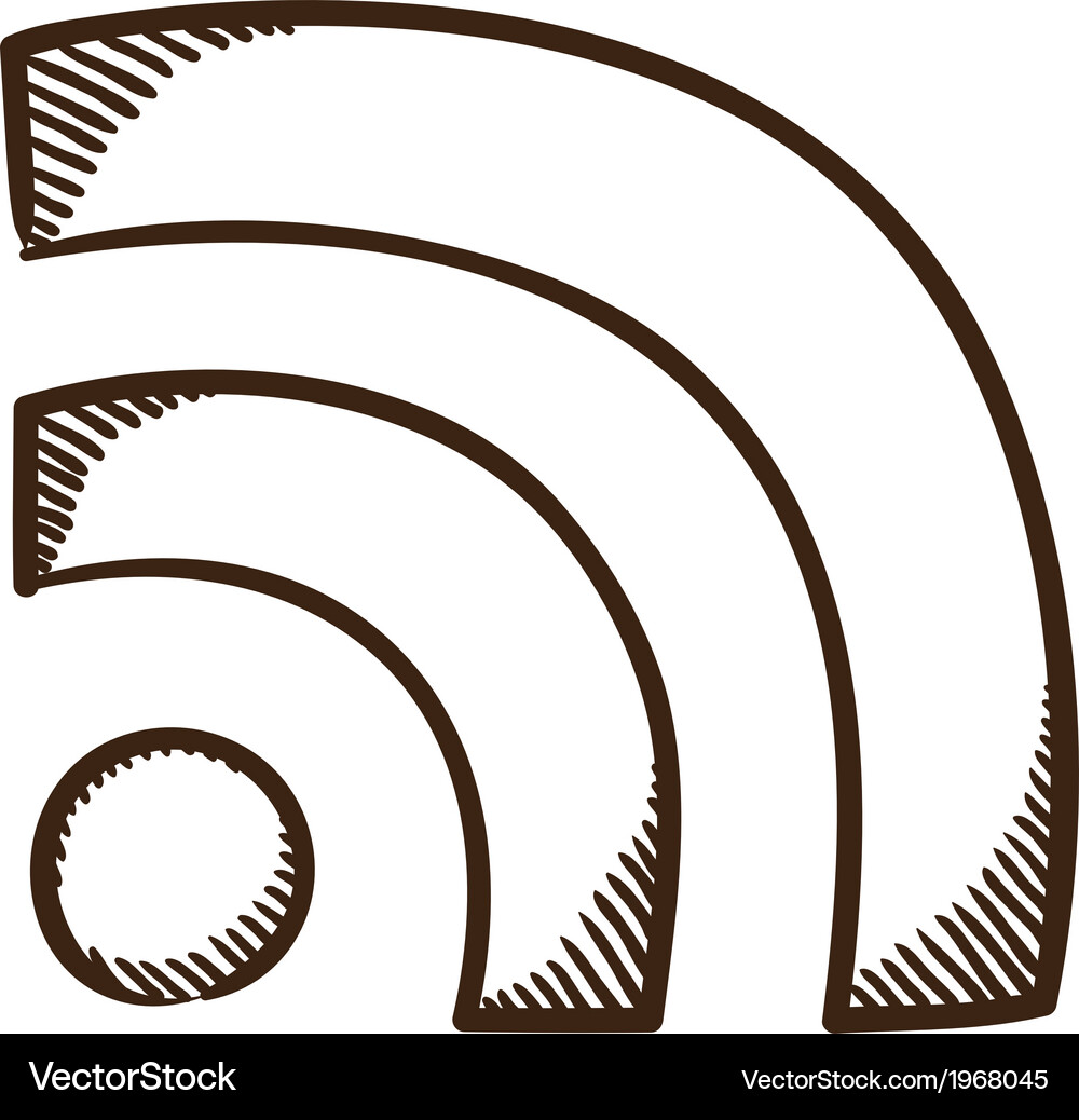 Rss wire connection symbol Vector Image